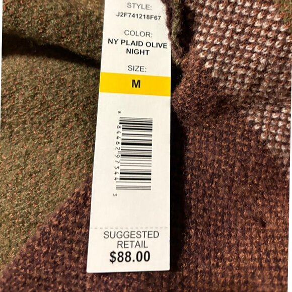 NWT Joseph A Plaid Hooded Cardigan Coat M - Picture 4 of 6